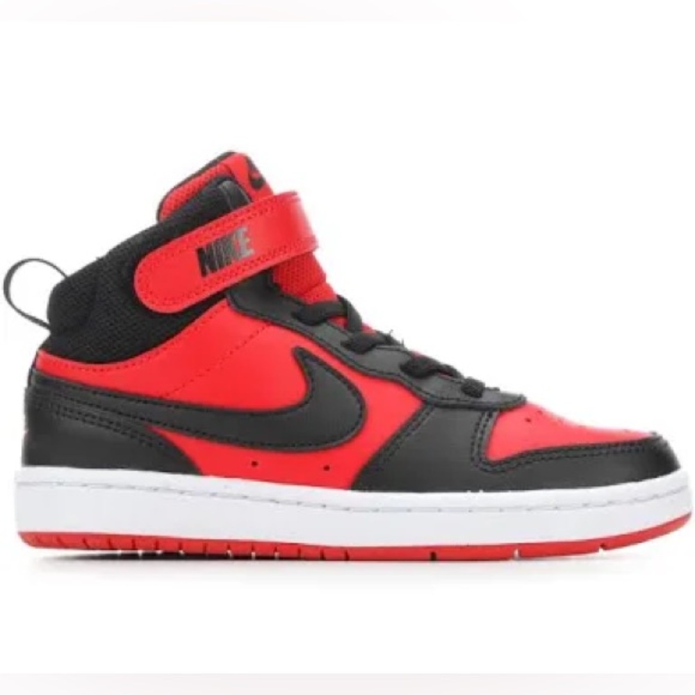 Nike Kids Red and Black High-Top Sneakers